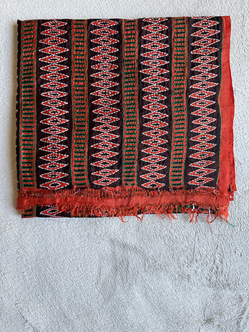 Kantha Hand-Embroidered Silk Scarf - SK_BPO020