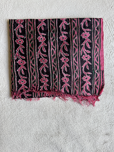 Kantha Hand-Embroidered Silk Scarf - SK_BPP021