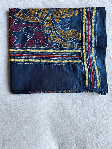 Kantha Hand-Embroidered Silk Scarf - sk_tgy048 – SOLD OUT